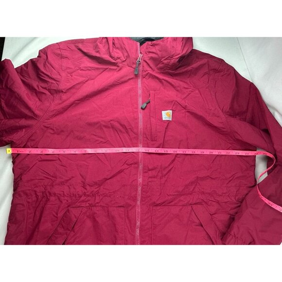 Women’s CARHARTT Relaxed Fit RAIN DEFENDER Jacket Red XXL 104221-W - Picture 7 of 8